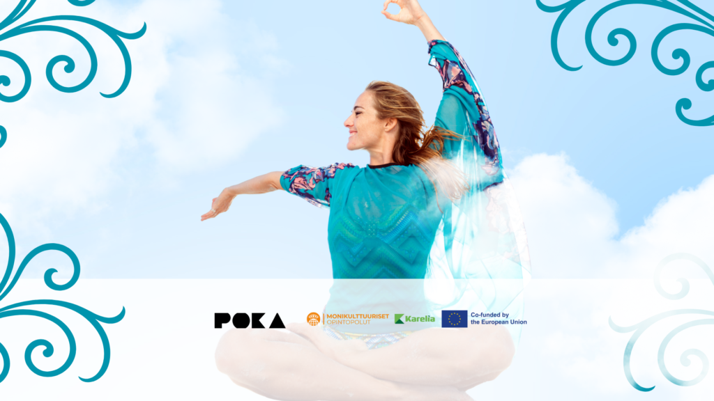 mainoskuva jossa henkilö istuu