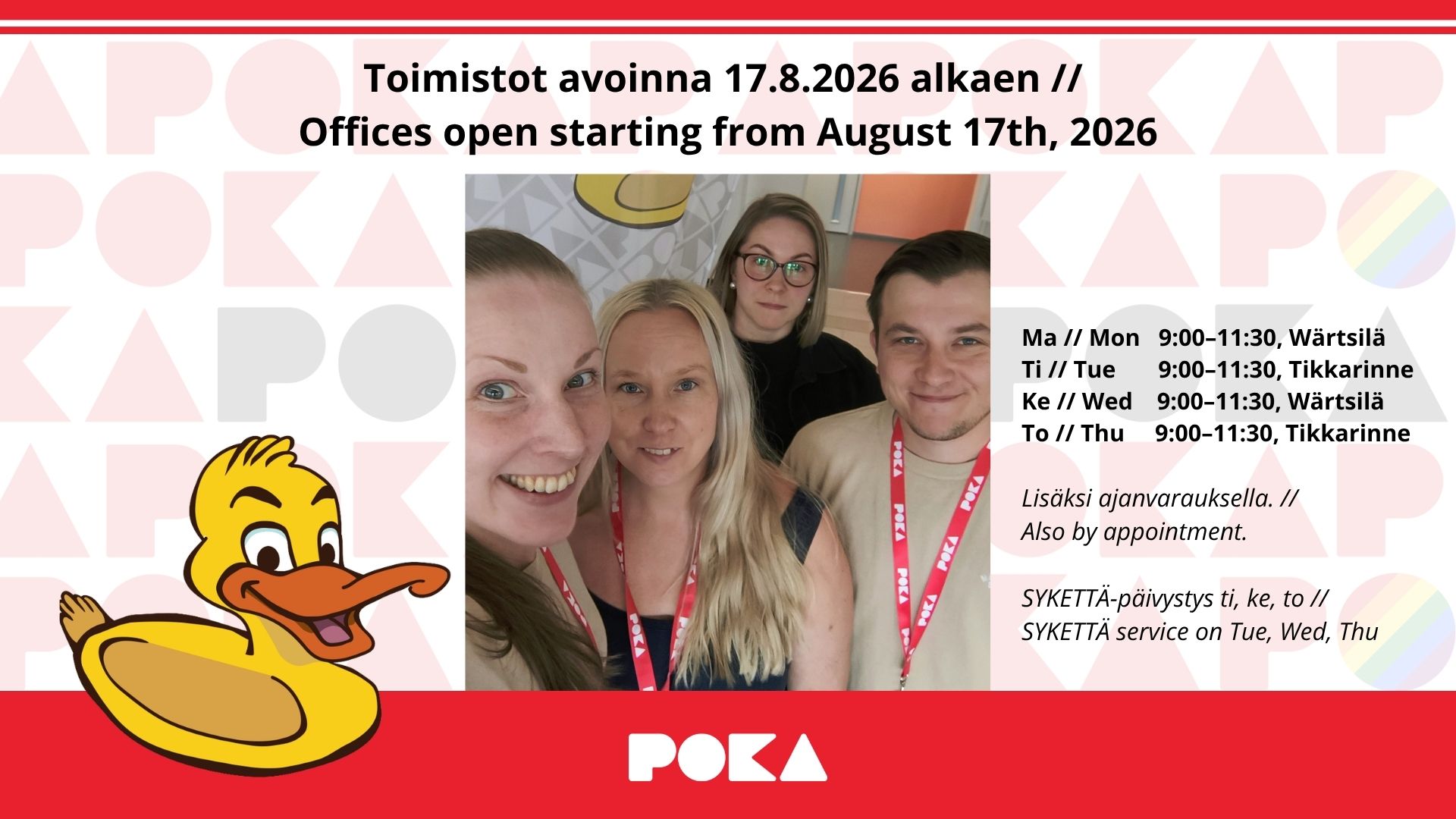 Opiskelijakunta POKA, Henkilöstö Toimisto// Student_Union POKA, Staff Office